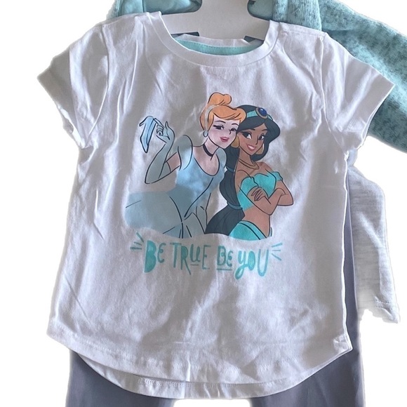 NWT Disney Princess Kids’ 3pc Fleece Set Jacket Leggings Shirt - Size 3T - Picture 6 of 9